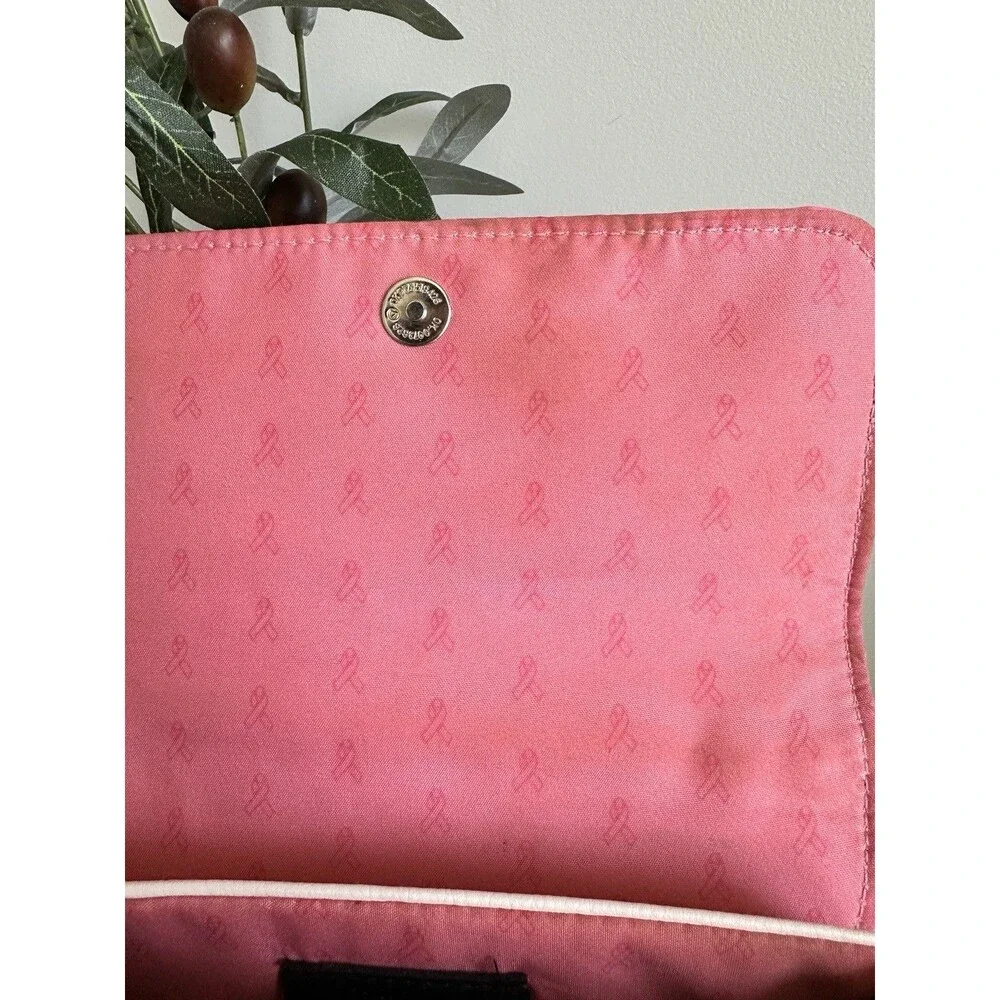 Diptyque x Qatar Airways Breast Cancer Awareness Makeup Bag Pink White Ribbon